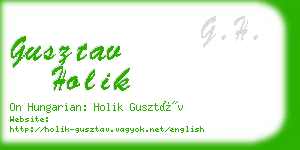 gusztav holik business card